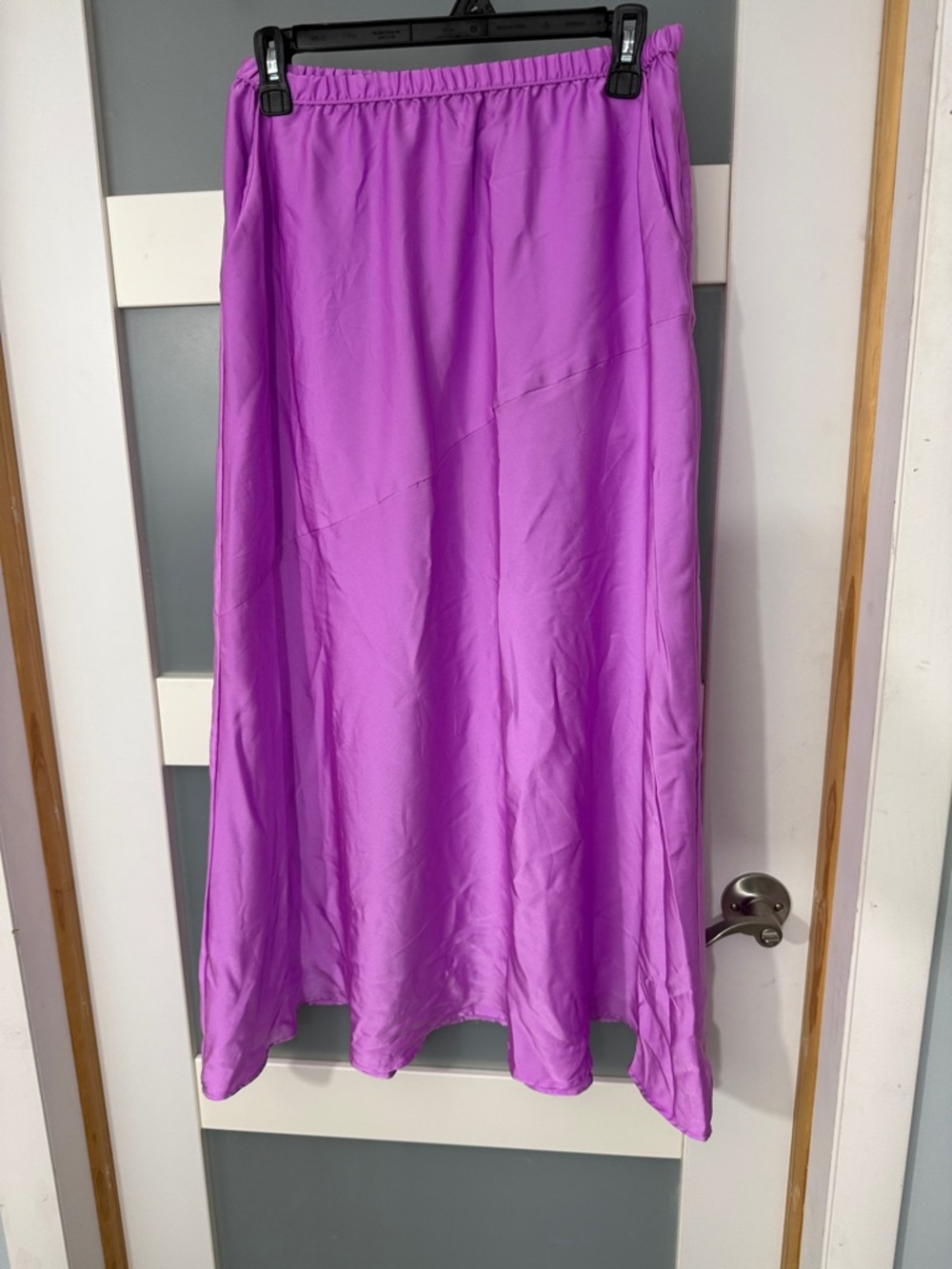 a new day Purple Elastic-Waist Maxi Skirt with pockets
